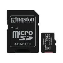 Memória Micro SD Kingston Canvas Plus 100 MB/s 256 GB (SDCS2/256GB)