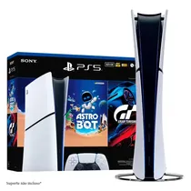 Console Sony Playstation 5 Slim CFI-2115B Edição Digital 825GB SSD 4K + Jogo Astro Bot + Gran Turismo