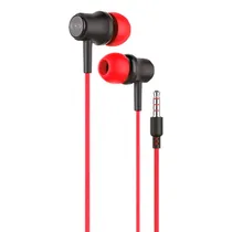 Fone de Ouvido com Fio Stereo Earphone T130 / 3.5MM - Vermelho