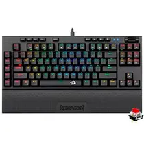 Teclado Gamer Mecânico Redragon K588RGB Broadsword USB / RGB / Red / Inglês - Preto