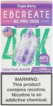 Vape Descartável Elf Bar Eb Create BC Pro 2026 Triple Berry 40000 Puffs