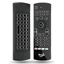 Controle Universal Wireless Atomo MO-7716Y Air Mouse Teclado - Preto