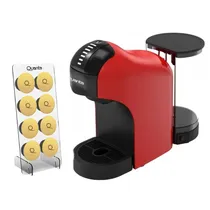 Cafeteira Elétrica Quanta Pure Flavour QTCMC50 - 1400W - 1L - 3 Em 1 - com Porta Cápsula - 220V - Vermelho + Copo