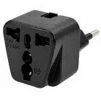 Adaptador Tomada Europeu para Padrão Brasil - Preto