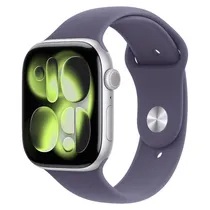 Apple Watch Series 11 GPS + Cellular 46 MM - Prateado com Pulseira Esportiva Névoa Roxa s/M (MFCP4LW/A)