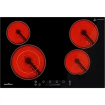 Placa Eléctrica Vitrocerámica Britania PCT44VC 4 Hornallas 220V - Negra
