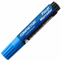 Marcador Permanente Compatível Azul Recargável