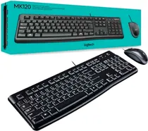 Teclado Kit + Mouse Logitech MK120 Espanhol