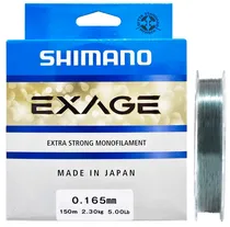 Linha Monofilamento Shimano Exage EXG15016 5.00LB 0.165MM 150M - Cinza
