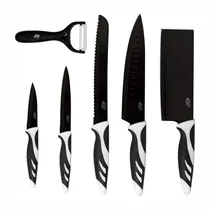 Set de Facas Cecotec Swiss Chef - Preto/Branco 6 Peças