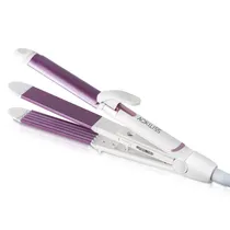 Chapinha / Prancha de Cabelo Ackiliss ACL-604 / 3 Em 1 / 200ªC / 35W / 110-240V ~ 50/ 60HZ - Branco/ Roxo Claro