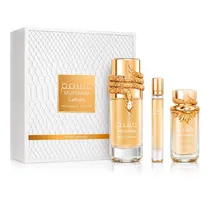 Kit Perfume Lattafa Musamam White Intense Gift Set Eau de Parfum Feminino 100ML + Perfume de Viagem 12ML + Hair Mist 50ML