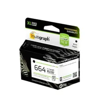 Cartucho Multigraph 664XL Preto 22ML p/HP F6V31A...