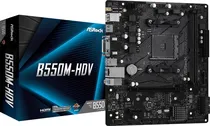 Placa Mãe Asrock (AM4) B550M-HDV VGA/ DVI/ HDMI/ Lan/ USB/ DDR4