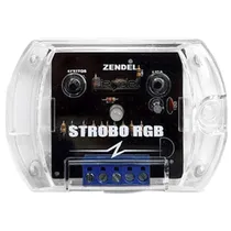Kit Controlador Central Zendel Strobo RGB - 9/16V - 2 Faróis RGB - Resistente À Água - para 10 Faróis - Transparente