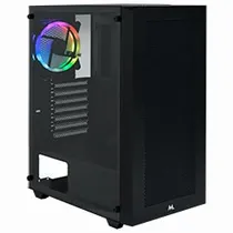 Gabinete Gamer Mtek MK2605 Mid Tower / 1 Cooler RGB - Negro