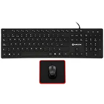 Kit Teclado Mox MO-K351 + Mouse + Mousepad / Espanhol - Preto