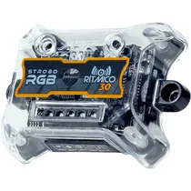 Kit Controlador Central Ajk Strobo RGB Ritmico 3.0 - 9/16V - 4 Faróis 6W - com Controle - para 5000 Faróis - Transparente