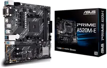 Placa Mãe Asus AM4 A520M-e Prime V/ s/ R/ HDMI/ VGA/ M.2/ DDR4/ Lan/ USB3.2/ Matx