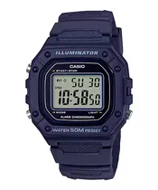 Casio Reloj Masc W-218H-2AVDF Azul/Negro + Estuche