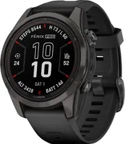 Relógio GPS Garmin Fenix 7S Pro Sapphire Solar 010-02776-13 - Titânio Cinza/Carbono