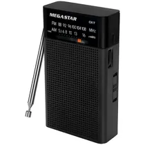 Rádio Portátil Megastar CX17 A Pilha - Preto