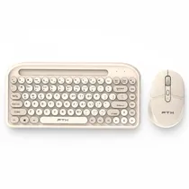 Teclado Wireless FTX FTXGK01 Bluetooth + Mouse Port - Dorado