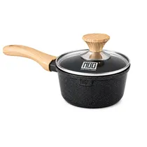 Caçarola MGC com Revestimento Marmorizado Preto 1,4 L 16 CM