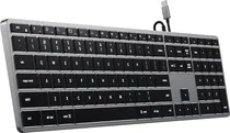 Teclado USB-C Satechi ST-UCSW3M Slim W3 Wired Backlit Keyboard Full Iluminado