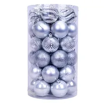 Bola Natal com 41 Peças de 6 CM Prateado