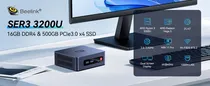 Mini PC Beelink SER3 R3-3200U/ 16GB/ 500BSSD/ 4XUSB/ 2HDMI/ USB-C/ Lan/ W11P/ BT/ Wif/ Blue 1GTA.PY