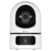 Mini Camera de Segurança 4LIFE 360° Trakduo Smart Wifi Camera FLU25X / Dual Camera / 3MP + 3MP / 3.5K / Suporte Onvif / Microfone / Alarma / Detecção Humana / Visao Noturna / App Tuya Smart Life - Branco