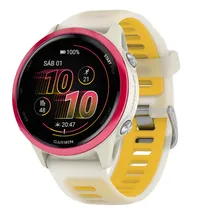Smartwatch Garmin Forerunner 570 010-02970-02 com 42MM / Tela 1.2 Amoled / 5 Atm / Bisel Alumínio / 8GB / Wi-Fi - Raspberry