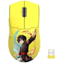 Mouse Gamer Redragon K1NG Max M918AKB-Pro - Sem Fio - 26000DPI - 5 Botões - Amarelo