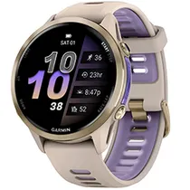 Relógio Smartwatch Garmin Forerunner 970 - Titanium Soft Gold / French Cinza (010-02969-62)