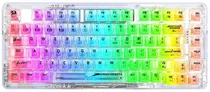 Teclado Gamer Redragon Elf Pro K649CT RGB Switch Translucent Custom Layout 78% Sem Fio – Branco Transparente