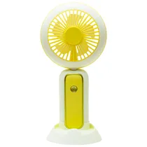Mini Ventilador Portátil Hengda YQ10534 / 3 Velocidades / Recarregavel - Amarelo