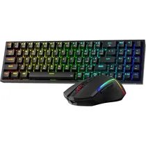 Kit Teclado Gamer + Mouse Redragon S136 RGB Sem Fio - Preto