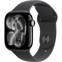 Apple Watch S11 Caixa de Alumínio Em Jet Preto e Pulseira Esportiva Na Cor Preta 46 MM M/L MEUX4LW/A
