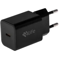 4LIFE Cargador FL8230CGB 30W s/Cable USB-C Black