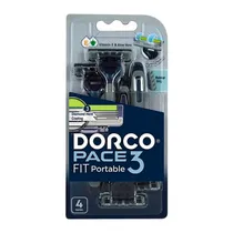 Aparelho para Barbear Descartavel Dorco Pace 3 Fit Portable 3 Lâminas X4 Unidades