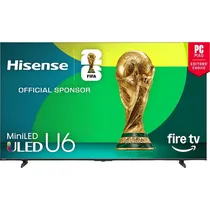 Televisão Smart LED Hisense Série U6 75U65QFC 75" 4K Mini LED Wifi - Preto