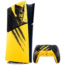 Console Sony Playstation 5 PS5 Slim Marvel Wolverine Battle Yellow CFI-2115B 825GB SSD Digital 4K 120HZ Bivolt US