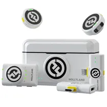 Microfone Wireless Hollyland Lark M2 Combo USB-C/Lightning/Câmera - Ivory White