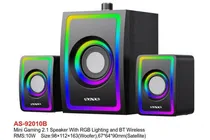 Caixa de Som Sate AS-92010B BT/RGB 2.1 Black