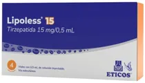 Lipoless 15 Tirzepatida 15MG/0,5ML (4 Frascos com Solução Injetável)