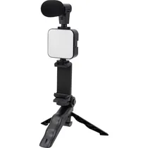 Trípode para Vídeos Satellite A-RM4900 com LED Bluetooth - Preto