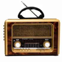 Rádio Ecopower EP-F98B USB/SD/FM/AM - Bronze