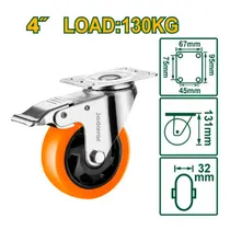 Roda de Carrinho Jadever JDJL2343 – 4" / com Freio