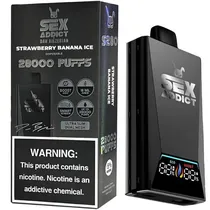Sex Addict Vaper S280 Black 28000PUFFS Strawberry Banana Ice